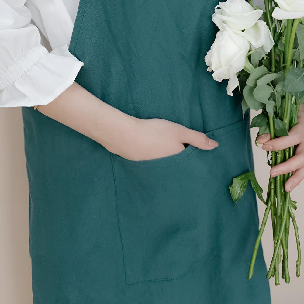 Maven Chef Apron - Cotton, Cross-Back Design with Pockets 6