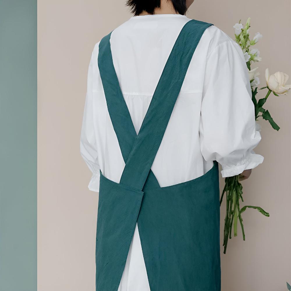 Maven Chef Apron - Cotton, Cross-Back Design with Pockets 7