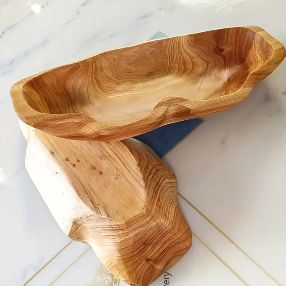 Mira Serving Tray - Rustic Wood, Vintage Design 7