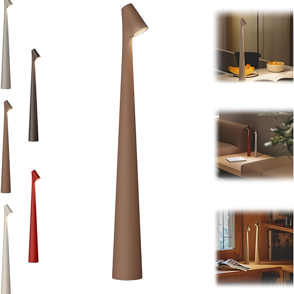 Mira Table Lamp - Cordless Dimmable LED, Nordic Design 6