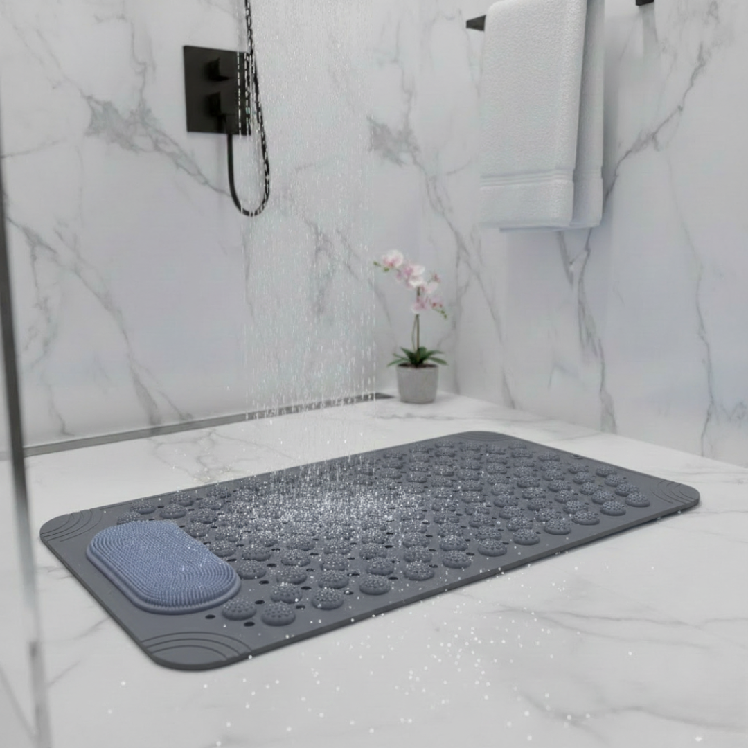Nerix Shower Mat Non-Slip - Durable PE with Massage Surface and Suction Cups 4