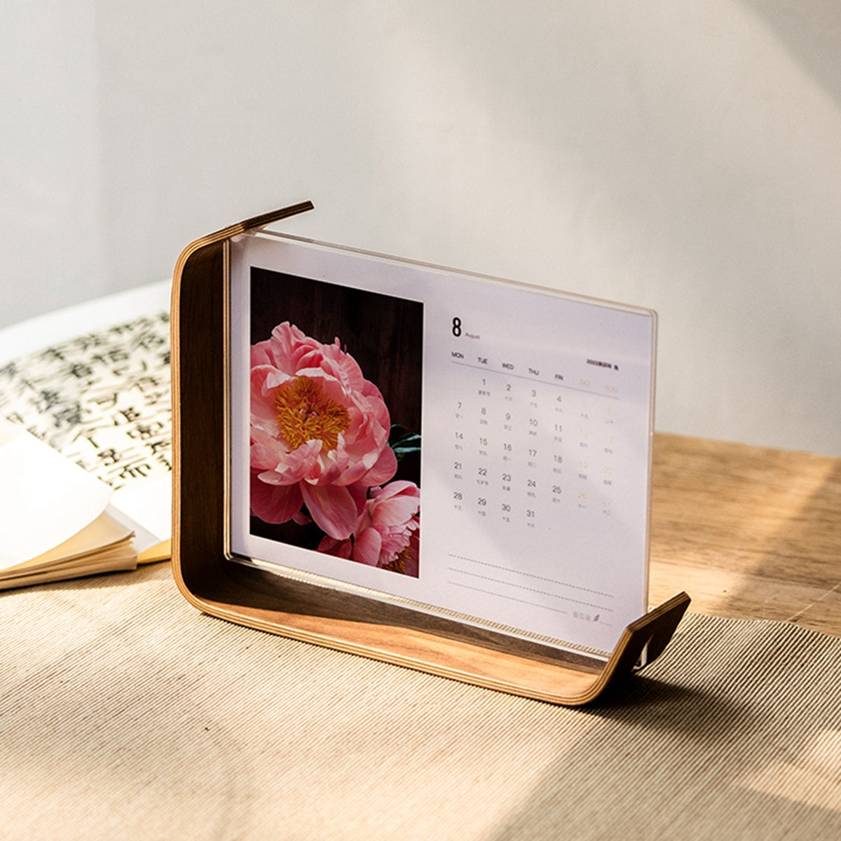 Noire Picture Frame - Handcrafted Walnut or Beech Wood, Dual-Sided Display 2