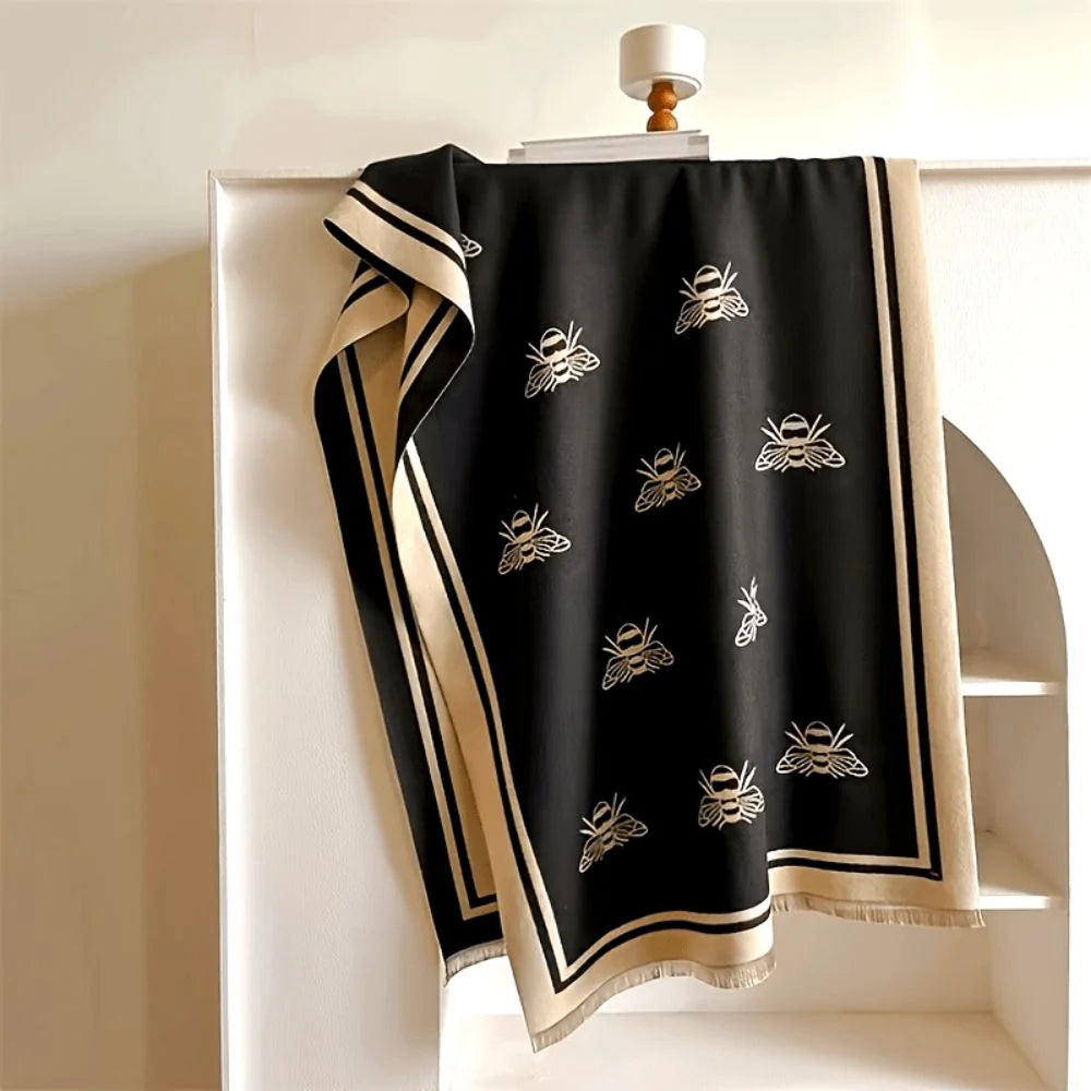 Nuvia Winter Scarf - Soft Microfiber, Warm Bee Pattern 0
