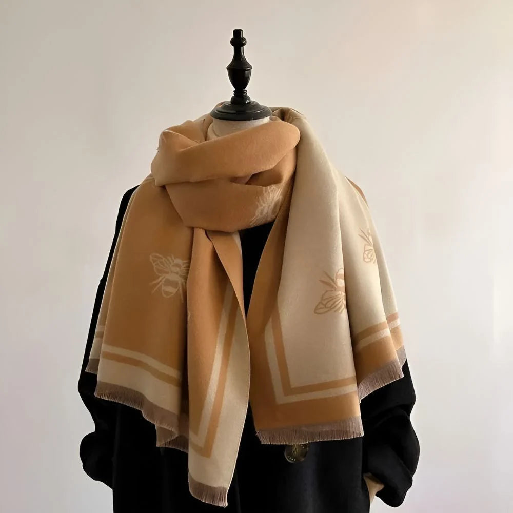 Nuvia Winter Scarf - Soft Microfiber, Warm Bee Pattern 2
