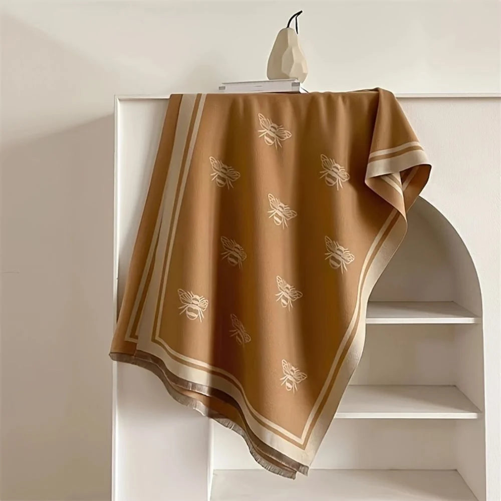 Nuvia Winter Scarf - Soft Microfiber, Warm Bee Pattern 6