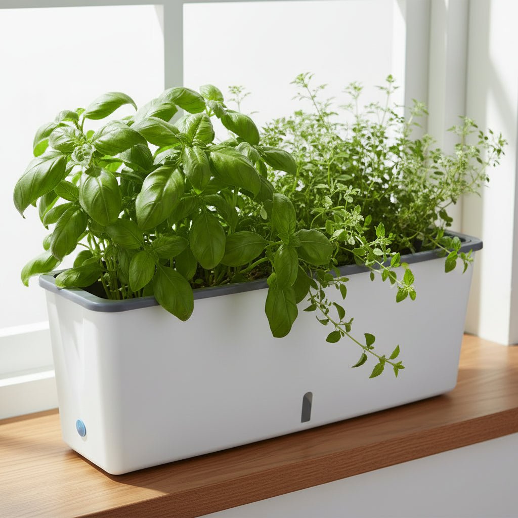 GreenFlow – Self-Watering Planter Box – Smart Indoor Herb Garden