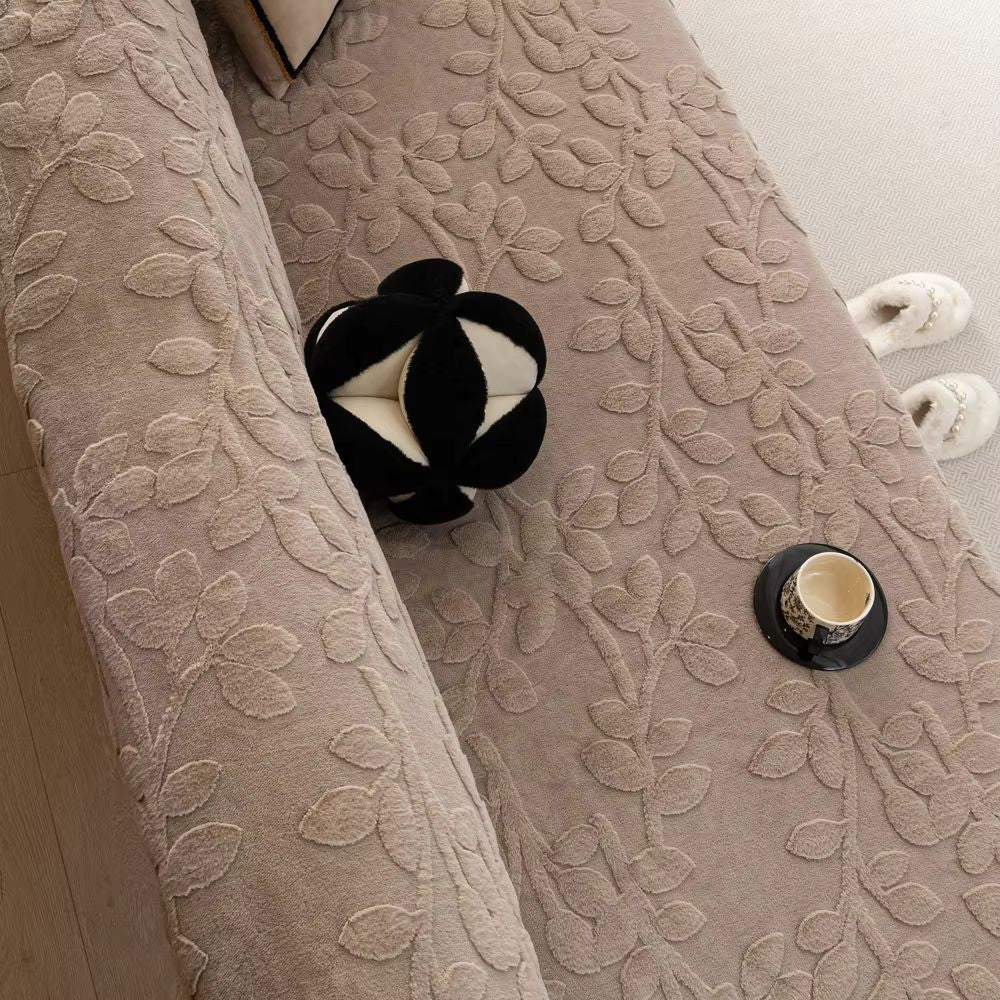 Petal Comfort Sofa Cover - Soft Microfiber, Versatile Floral Design 6