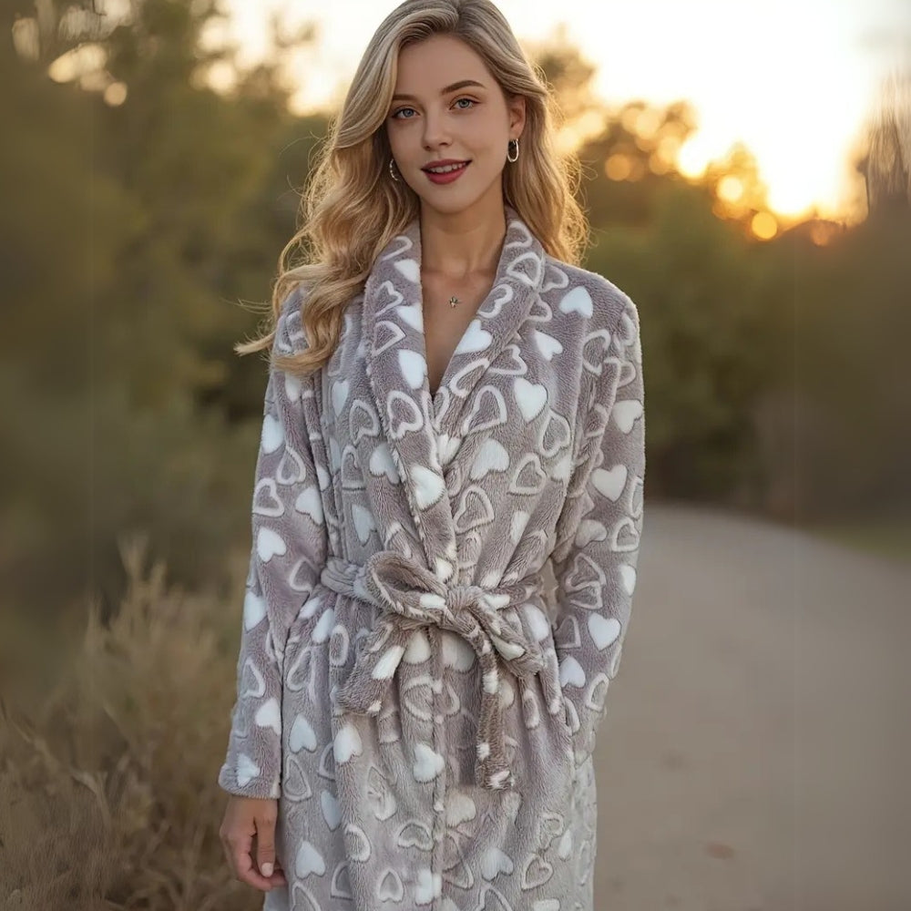 Plush Fleece Bathrobe - Premium Flannel, Cozy Comfort for Men and Women 5