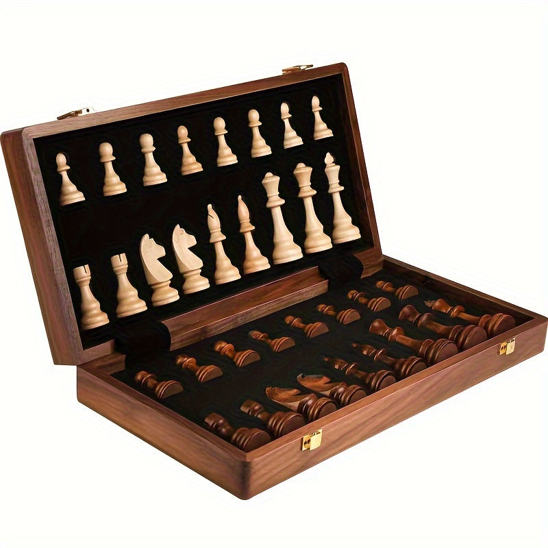Pryden Wooden Chess Set - Solid Wood, Elegant Design 0