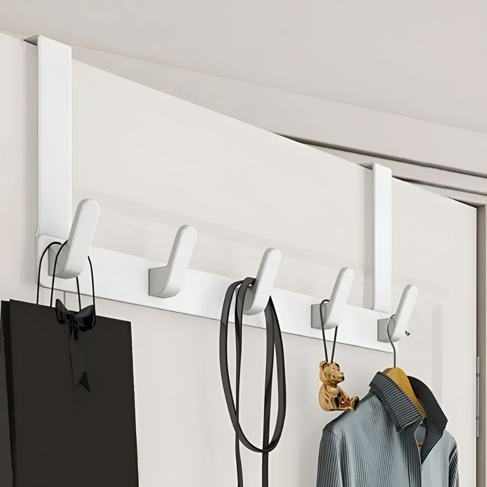 Quint Over the Door Organizer - Stainless Steel, Minimalist Towel Rack 0