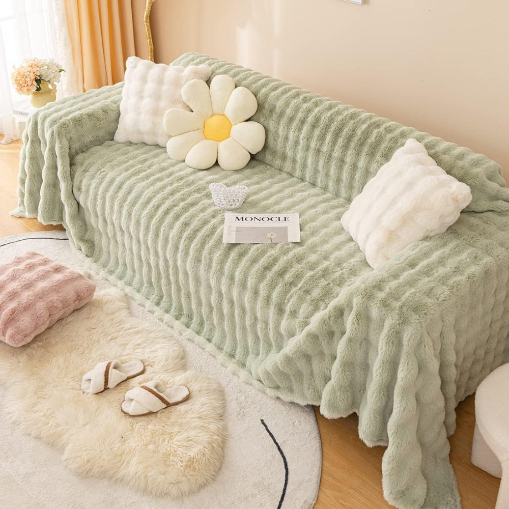 Ravine Faux Fur Blanket - Soft Touch, Modern Design 7