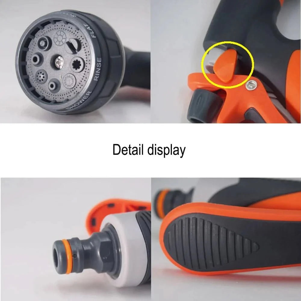 SprayMaster Pro - Garden Spray Gun - Utility Style - 8 Mode Control
