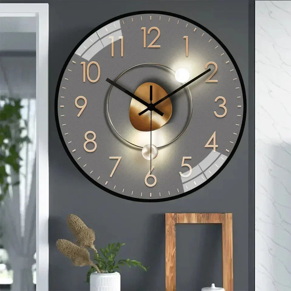 QuietAura Clock - Wall Clock - Classic Style - Silent Timekeeping