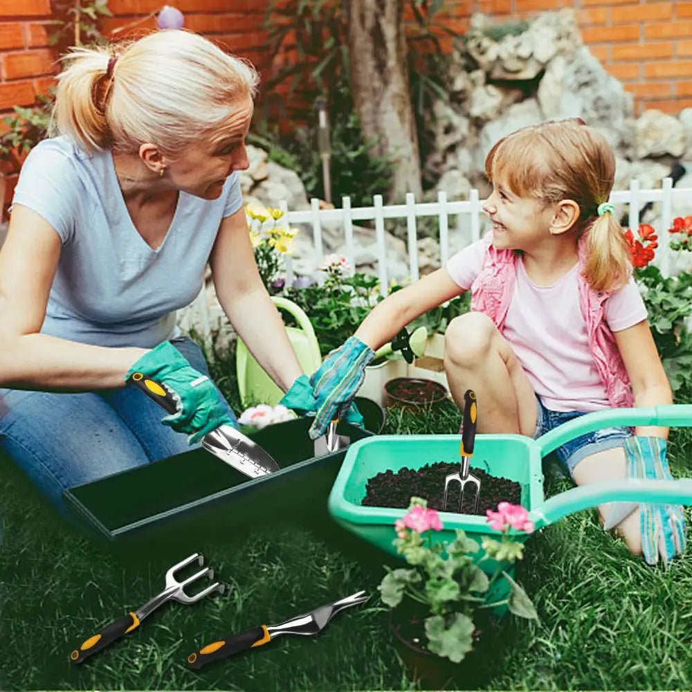GardenGrip Set – Ergonomic Stainless Steel Tools – Complete Hand Tool Kit