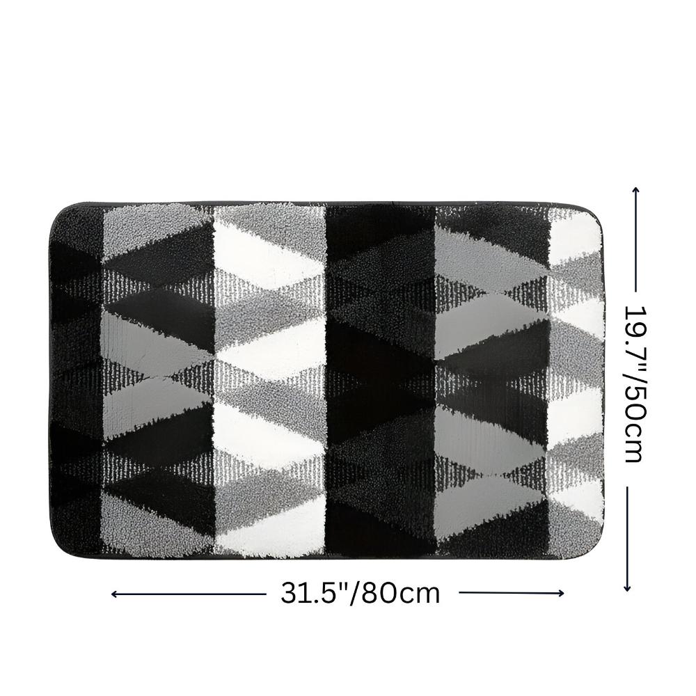 Sable Area Rug - Washable Microfiber, Non-Slip Geometric Design 0