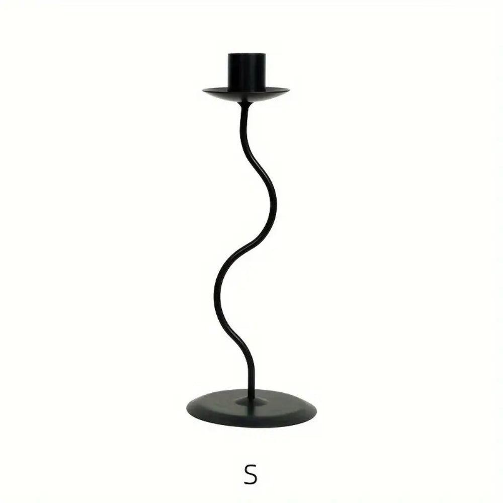 Sable Candle Holder - Sculpted Iron, Vintage Elegance 0