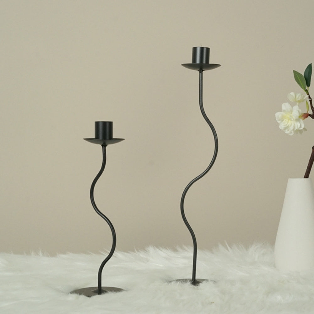 Sable Candle Holder - Sculpted Iron, Vintage Elegance 2