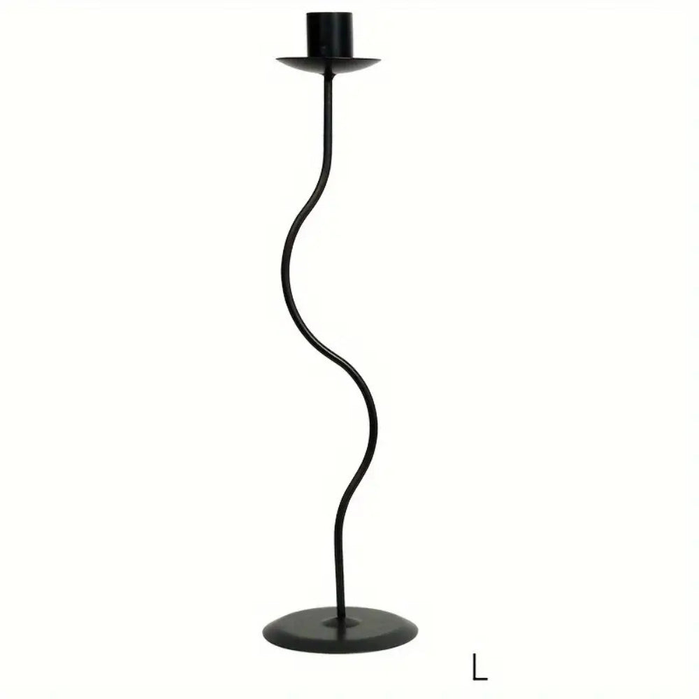 Sable Candle Holder - Sculpted Iron, Vintage Elegance 3