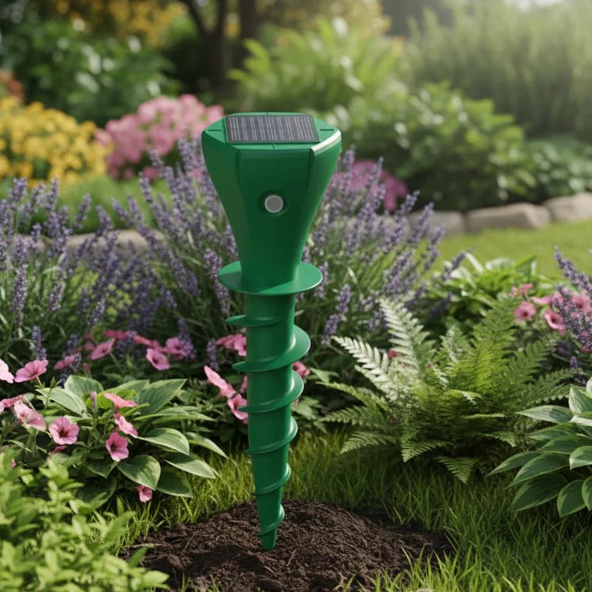 GroundGuard Repeller - Solar Mole Repellent - Garden Style - Silent Protection