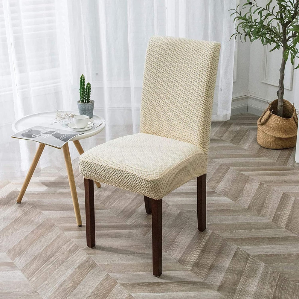 Sierra Dining Chair Cover - High Elasticity Jacquard Velvet, Machine Washable 4