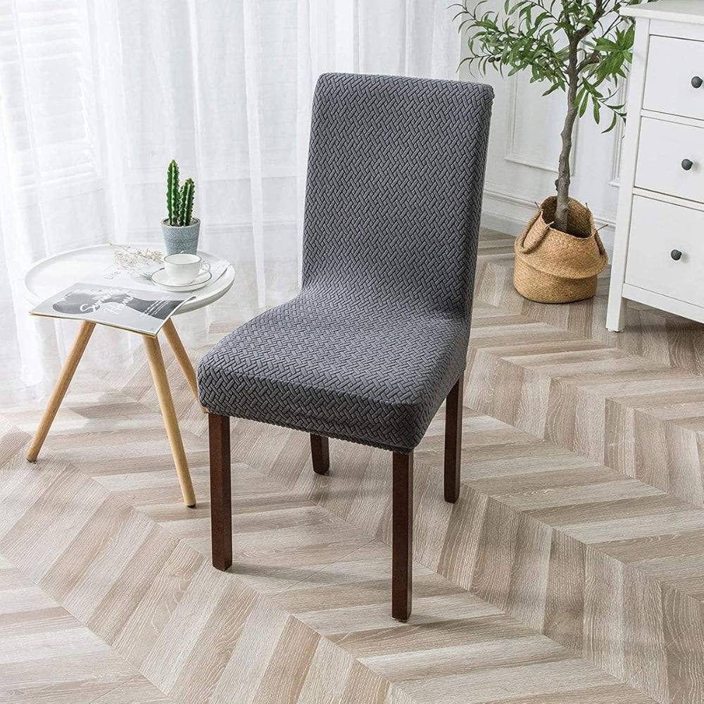 Sierra Dining Chair Cover - High Elasticity Jacquard Velvet, Machine Washable 5