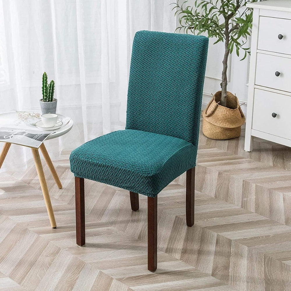Sierra Dining Chair Cover - High Elasticity Jacquard Velvet, Machine Washable 8