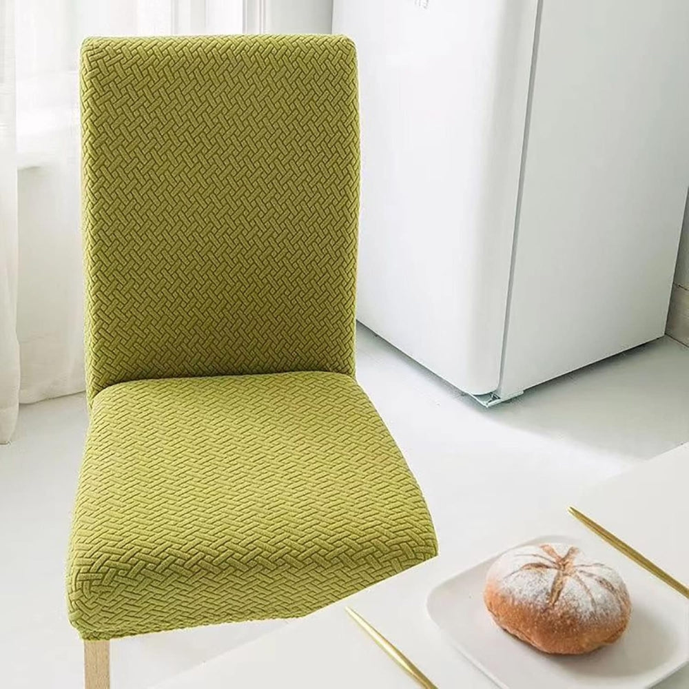 Sierra Dining Chair Cover - High Elasticity Jacquard Velvet, Machine Washable 9