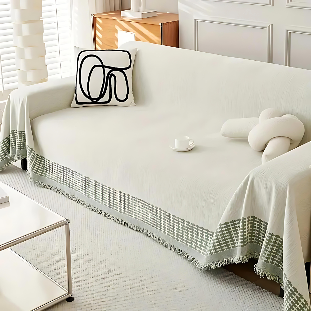 Sierra Sofa Cover - Chenille Cotton, Rustic Slipcover for Sectional Couch 4
