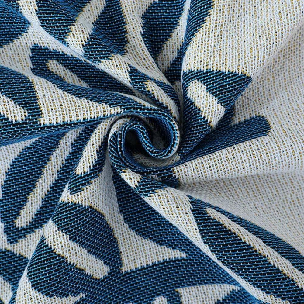 Tidal Sofa Cover - Cotton Linen, Jacquard Design, Lightweight 3