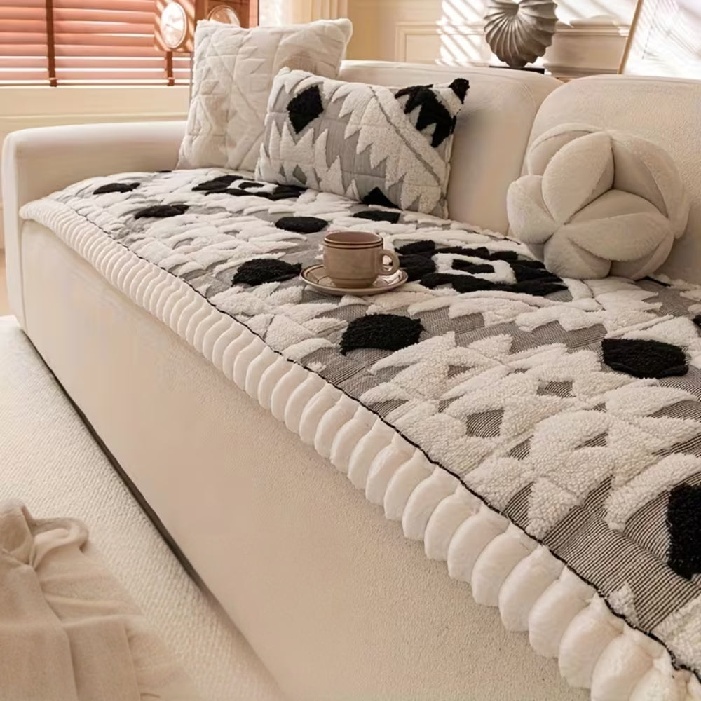 Tundra Couch Cover - Thick Quilted Plush, Pet-Friendly Protection 1