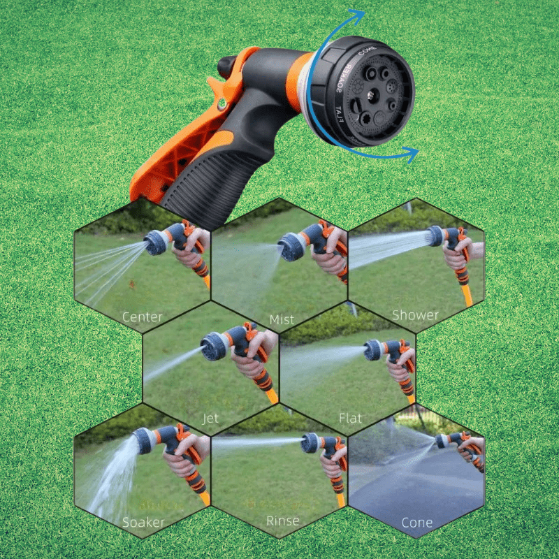 SprayMaster Pro - Garden Spray Gun - Utility Style - 8 Mode Control