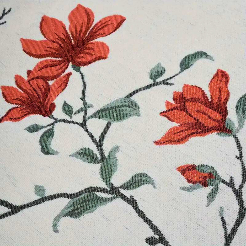 Viva Floral Sofa Cover - Durable Chenille, Elegant Vintage Design 7