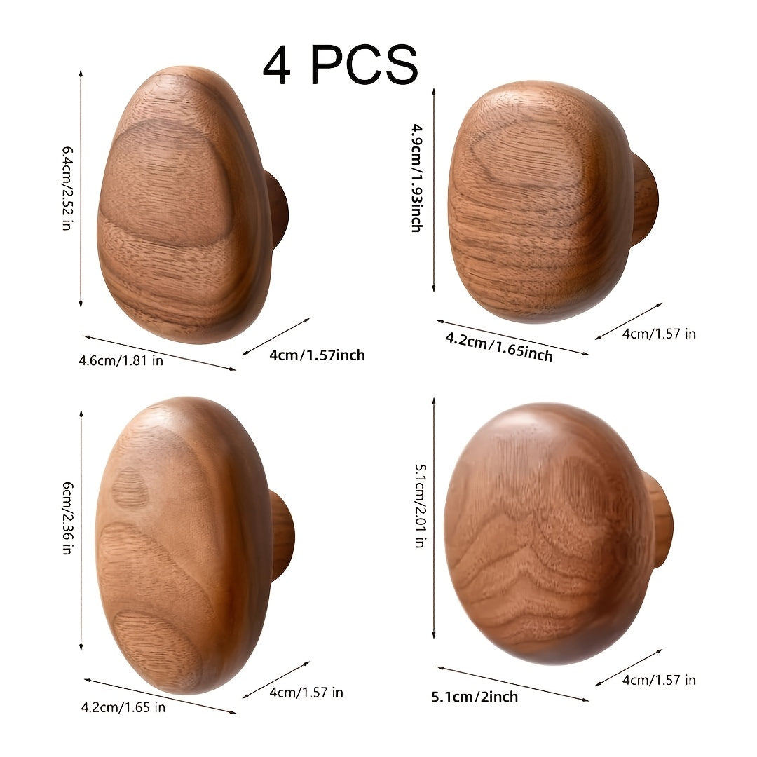 Wander Wall Hooks - Handmade Walnut and Beech Wood, Stylish Coat Hooks for Wall 3