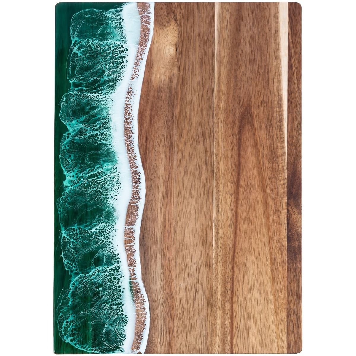 Waver Cutting Board - Acacia Wood with Ocean Resin Inlay, Multi-Purpose Chopping Board 0