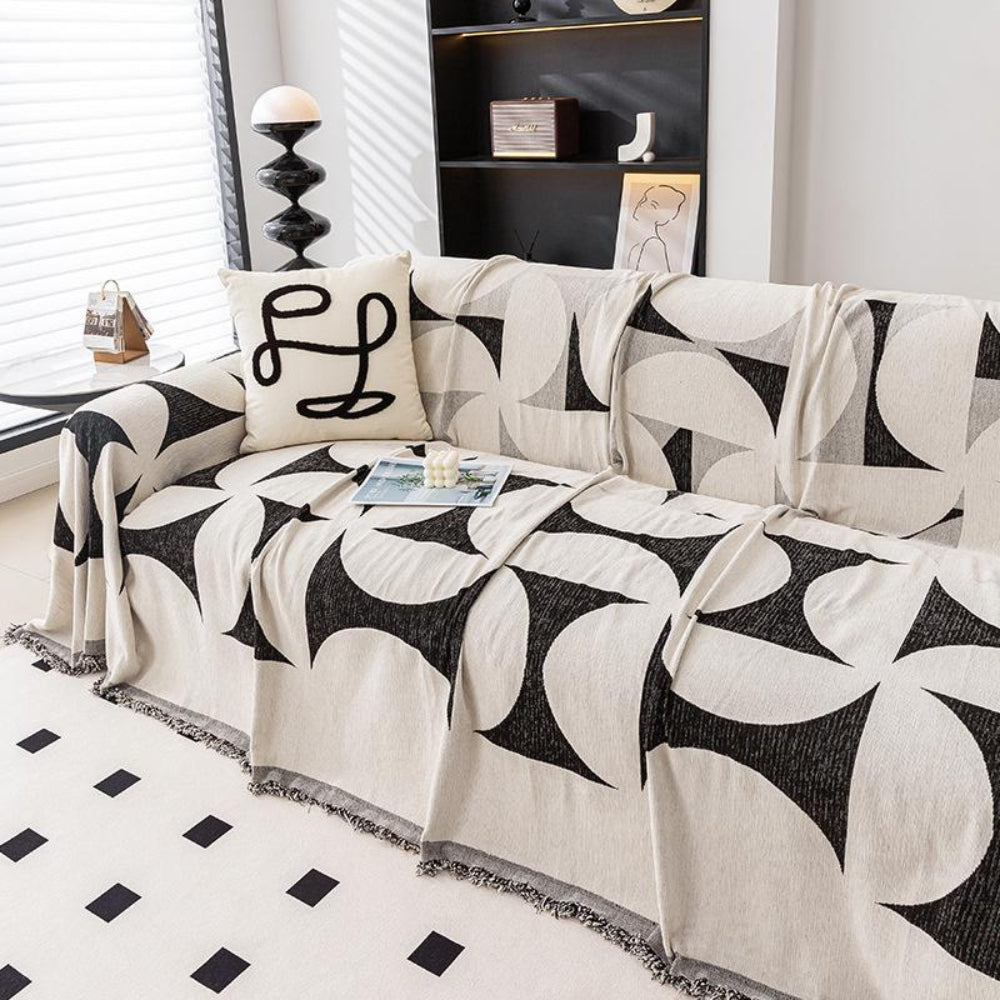 Windsor Sofa Cover - Chenille, Irregular Windmill Design 0