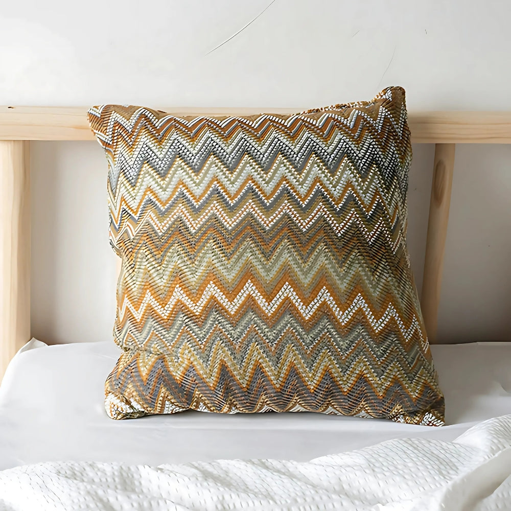 Zara Cushion Cover - Zigzag Knit, Soft Microfiber 0