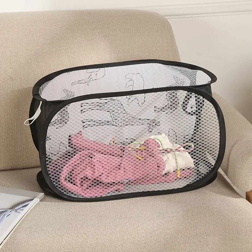 Zylo Animals Laundry Hamper - Foldable Mesh, Lightweight Design 5