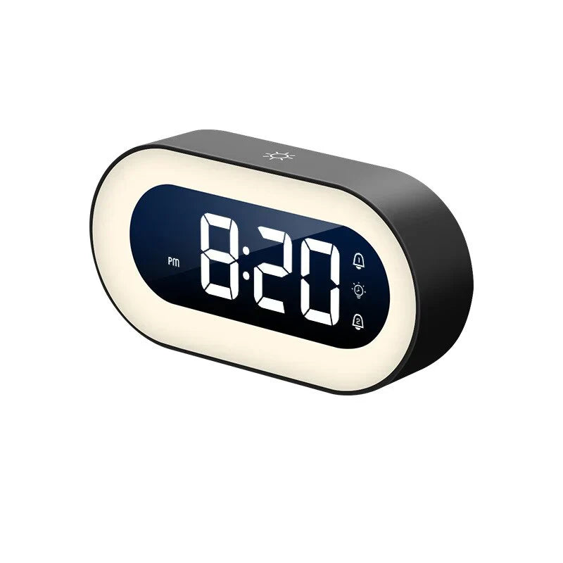 GlowTime Clock – LED Alarm Clock with Night Light – Smart Bedside Essential