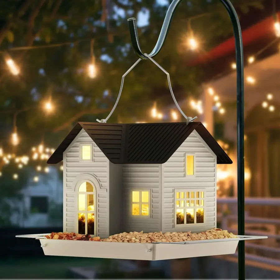GlowNest Feeder - Solar Bird Feeder - Garden Style - LED Lighting