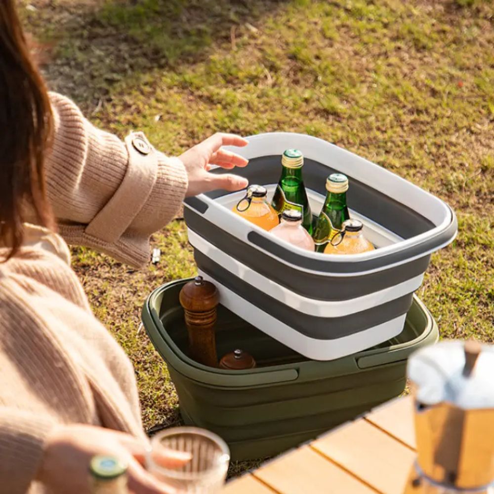 FlexTote - Collapsible Utility Basket - Modern Style - Space Saving