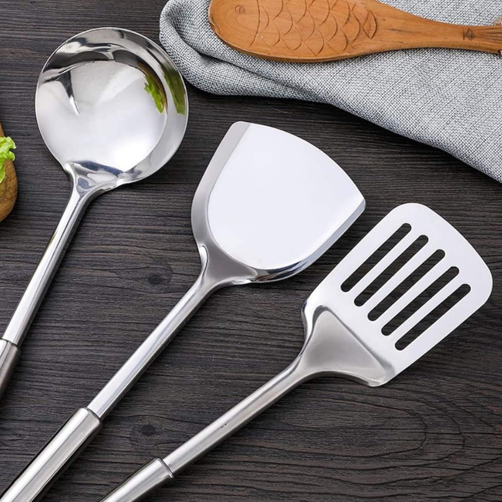 SteelMaster Set - Stainless Steel Cooking Utensils - Durable Design - Kitchen Essentials
