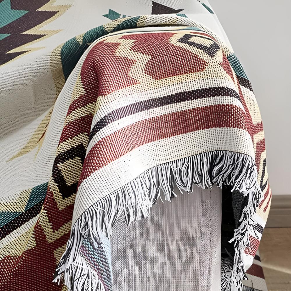 NomadWeave Blanket - Picnic Mat - Boho Style - Reversible Design Comfort