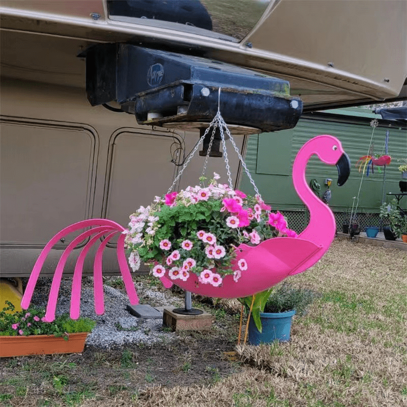 FeatherBloom – Colorful Hanging Planter – Decorative Garden Accent
