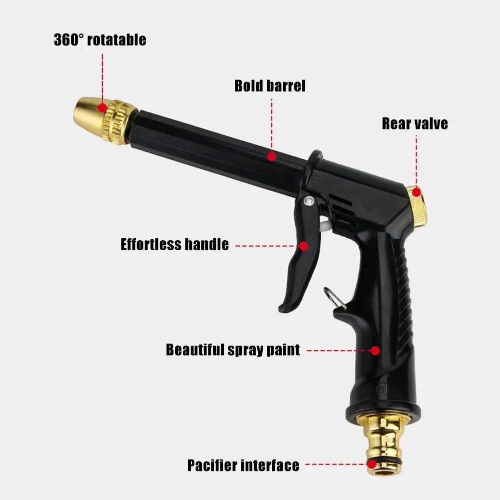 PowerFlow Nozzle - Water Spray Gun - Garden Style - Adjustable Jet