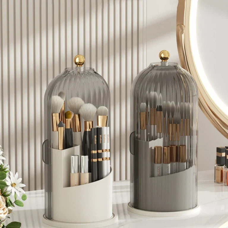Acrylic Makeup Organizer 360° Rotating Storage - Transparent, Durable, Space-Saving Cosmetics Holder 5