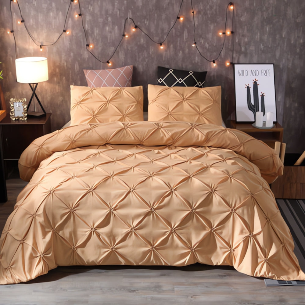 AmoreEase – Pinch Pleat Duvet Cover Set