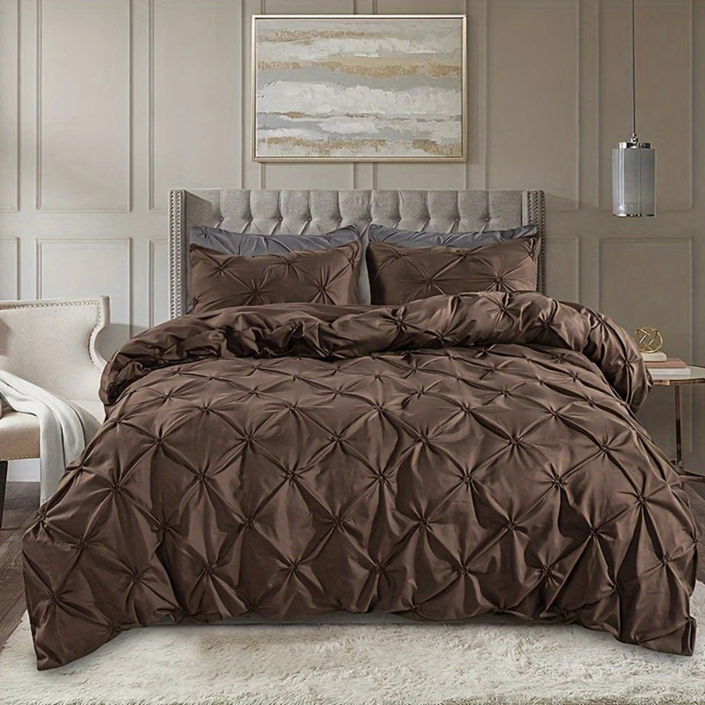 AmoreEase – Pinch Pleat Duvet Cover Set