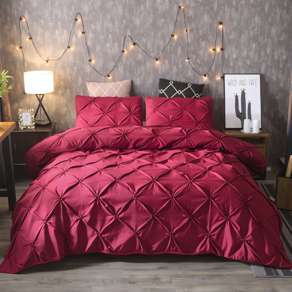 AmoreEase – Pinch Pleat Duvet Cover Set