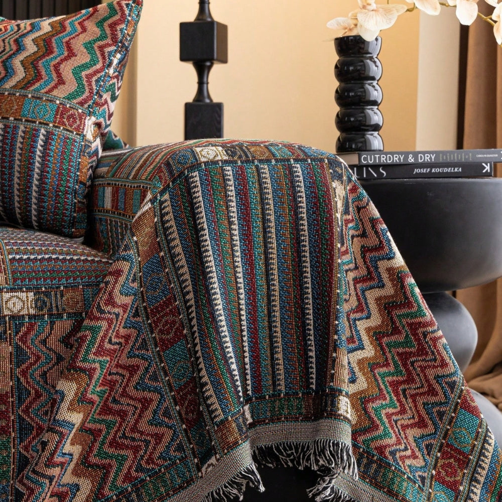 Aurelia Sofa Cover - Soft Chenille, Geometric Patterns 5
