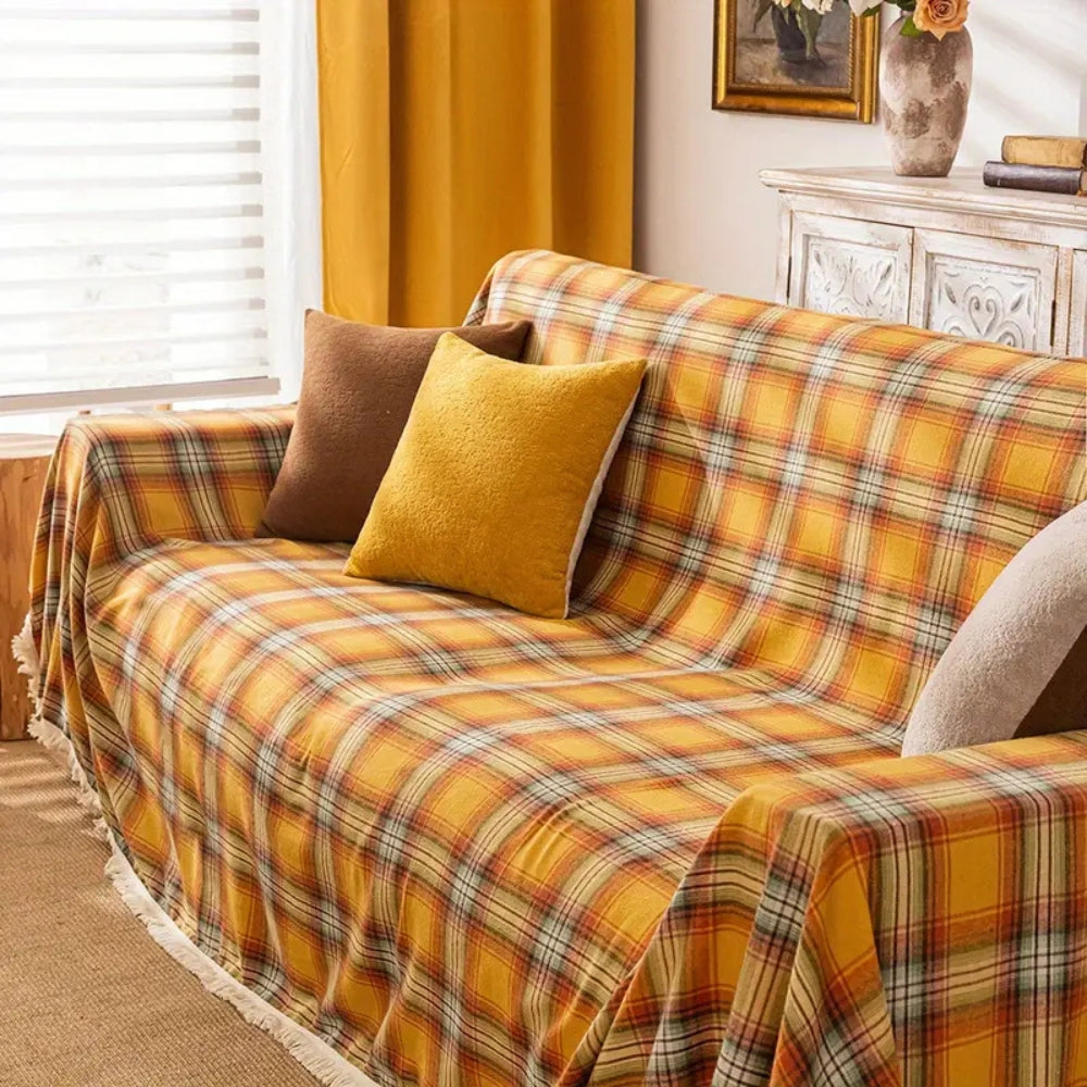Autumn Chestnut Sofa Cover - Soft Microfiber, Non-Slip Design 1